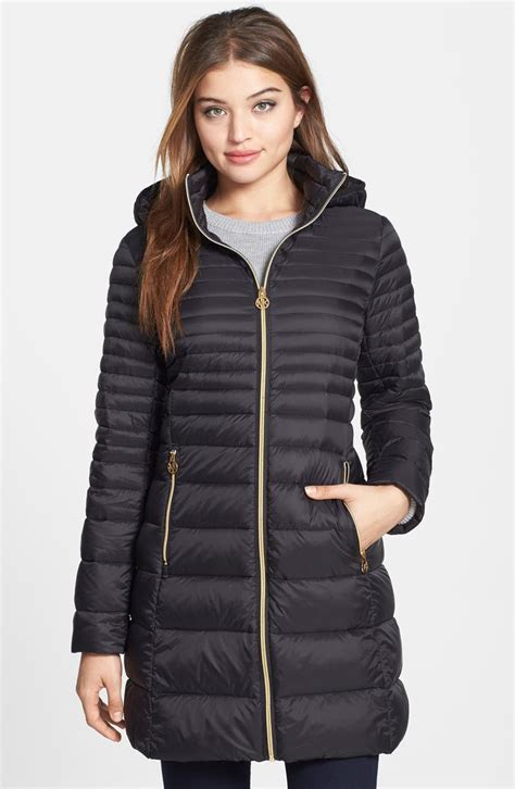 michael kors hooded packable jacket|Michael Kors packable down jacket.